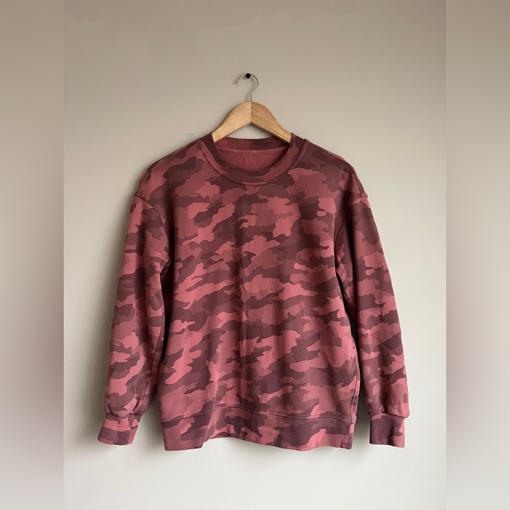 Lululemon Perfectly Oversized Crew - Camo Brier Rose Pink